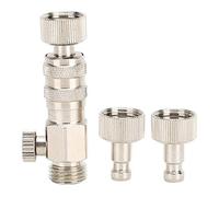 HUSHUI 3pcs Airbrush Hose Adapter Arrow Storage Case Coupling with Air Control for Professional Airbrushing Brass Fittings