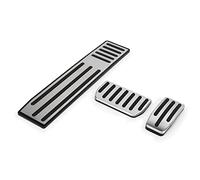 HUSHUI 3Pcs Foot Pedal Set Accelerator Brake Footrest Pads Stainless Steel Rubber Antislip Replacement for Model S X 2013-2022