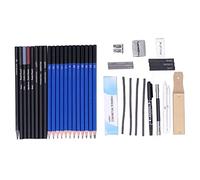 HUSHUI 40 Piece Drawing Sketching Art Set with Graphite and Charcoal Pencils for Artists and Students, Oxford Cloth Storage