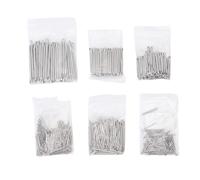 HUSHUI 410Pcs Cotter Pin Assortment Kit, 6 Sizes Galvanized Steel Heavy Duty Straight Shaped Hardware Pins for Trucks Hitch Pin Lock System