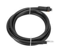 HUSHUI 4AWG Power Cable, Extra Soft Silicone High Flexibility Abrasion Resisting with Black Straight Plug and SC25 8 Terminal, for Car Boat Motorcycle Tractor (1.5m / 4.9ft)