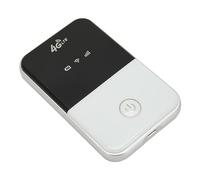 HUSHUI 4G LTE Mobile WiFi Hotspot Portable Intelligent Display Wireless Router for Travel with SIM Card Slot White (FDD 1 3 5 8 TDD 38 39 40 41)
