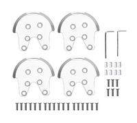 HUSHUI 4PCS Metal Reinforcement Plate Kit for Phantom 2 3 Drones, Aluminum Alloy Protective Motor Mount Base with Vibration Dampening (Silver)