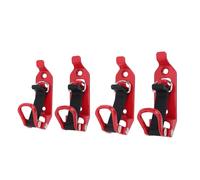HUSHUI 4PCS Shovel Mount for Roof Rack Zinc Alloy Metal Rubber Axe Clamp Mounting Brackets Kit for Trailers Off Road Trucks Red