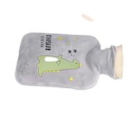 HUSHUI 500ml Hot Water Bottle, Spiral Lid Leak Proof Warm Water Bag with Large Threaded Stopper for Muscle Soreness Cramps and Pain, 500ml Capacity (Grey)