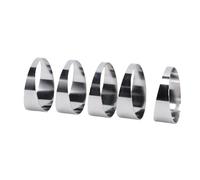 HUSHUI 5Pcs 304 Stainless Steel Pie Cuts Tight Radius Deburred Not Welded for Automobiles Exhaust Pipe System Modification (3inch)