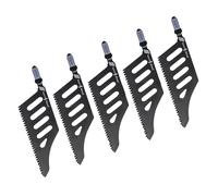 HUSHUI 5Pcs Flush Cutting Jigsaw, High Carbon Steel Irregular Curve Saw Blades with ABS Handle, for Softwood Fiberboard Plywood Drywall Metal