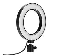 HUSHUI 6 Inch Adjustable LED Ring Light for Photography and Makeup Soft Light with USB Interface for Podcasters and YouTubers