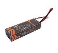 HUSHUI 6000mAh Lipo Battery 100C High Performance with T Shape Red Plug for RC Car and Helicopter Lithium Cobalt Oxides
