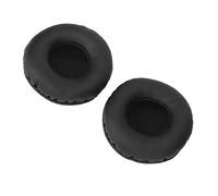 HUSHUI 60mm Ear Pads Universal Comfortable Replacement Cushions for Enhanced Bass Headphones 2 Pieces, Black Artificial Leather