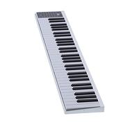 HUSHUI 61 Key Digital Smart Piano Portable Rechargeable Keyboard with MIDI Function for Young Musicians Black and White Color