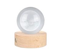 HUSHUI 6cm 3D Crystal Ball,Luminous Clear Sculpture Round Astronomy Ball Miniature Sculpture Ball Night Light (Moon Crystal Ball)