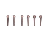 HUSHUI 6PCS Copper Acoustic Guitar Bridge Pin, High Quality Replacement Pegs for Repair and Maintenance of Guitar Accessories (Bronze)