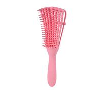 HUSHUI 8 Row Detangler Brush Ergonomic Lightweight Detangling Brush for Curly Hair Portable Plastic 9.6 X 2.2 X 1.6 in (Pink)