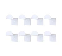 HUSHUI 8PCS Hat Hooks for Wall 2.8 Inch Acrylic Baseball Cap Holder Wide Brim Hat Hanger Organizer with Adhesive for Room Decor (White)