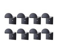 HUSHUI 8PCS Hat Hooks for Wall 2.8 Inch Acrylic Baseball Cap Holder Wide Brim Hat Hanger Organizer with Adhesive for Room Decor (Black)