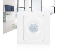 HUSHUI ABS Adjustable PIR Body Motion Sensor Switch with High Sensitivity for Indoor Lighting Control, 1 Unit