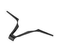 HUSHUI ABS V Shape Steering Wheel Frame Trim Eco-Friendly and Durable Decorative Accessory for Stelvio Giulia Black and Red (Black)