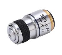 HUSHUI Achromatic Microscope Objective Lens High Definition Clear Imaging for Biological Studies Aluminum Alloy (S60/0.85)