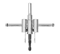 HUSHUI Adjustable Circle Hole Cutter Tool Set with Fine Cutting Blades for Wood Plastic and Acrylic Projects (40-120 mm)