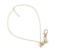 HUSHUI Alloy Dog Bone Splice Necklace Set for Pet and Owner Relationship Gift, 2 Split Pendants in Stylish Design (12.03)