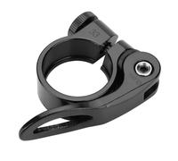HUSHUI Aluminum Alloy Seatpost Clamp Quick Release Durable Bicycle Accessory for Road and Mountain Bikes 28.6mm Fits Various Styles (Black)