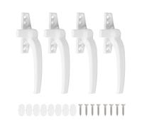 HUSHUI Aluminum Alloy Window Handle for Flat Open External Push Casement Security Lock Hardware (White)