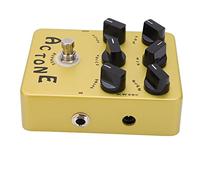 HUSHUI Amp Pedal Simulation Effects for Classic British Rock Sound JF-13 Analog Device in Champagne Gold and Metal Construction