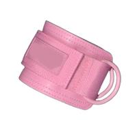 HUSHUI Ankle Strap Adjustable Cuff for Workout Kickback Booty Workout - Premium Microfiber Neoprene Support for Soccer Basketball - 1 Unit (Pink)