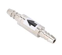 HUSHUI Aquarium CO2 Check Valve, Stainless Steel One Way Non Return Valve with Water Backflow Prevention, for Fish Tank CO2 Supply System