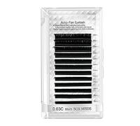HUSHUI Auto Fan False Eyelashes Dense Volume Easy Fanning for Beauty Salons Soft Nanometer PBT 12 Rows (0.3-0.6in Mix)