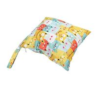 HUSHUI Baby Cloth Diaper Bag Cartoon Pattern Durable Organizer for Parents on the Go 30 X 28cm (Colorful Cats)
