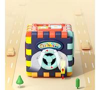 HUSHUI Baby Hexahedron Toy Bright Color Multi-functional Educational Activity Toy for Kids Age 1-3 Plastic 17x17x26cm