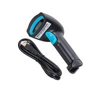 HUSHUI Barcode Scanner Wireless Handheld IP54 Reader for Retail and Warehouse ABS Material Compact Design (Black Blue)