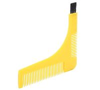 HUSHUI Beard Shaping Comb Durable L-Shaped Mustache Trimming Guide for Men 100% Plastic Styling Tool (Yellow)