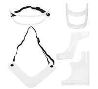 HUSHUI Beard Styling Template Set for Grooming and Trimming 5PCS White Durable Plastic for Men