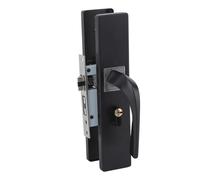 HUSHUI Bedroom Lock Set Black, Durable Aluminium Alloy, Silent Operation for Interior Rooms, Comfortable Grip, 2 Units