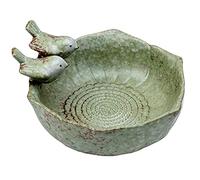 HUSHUI Bird Feeder, Bird Bath & Feeding Station, Ceramic, Weatherproof, For Birds, Garden Decoration