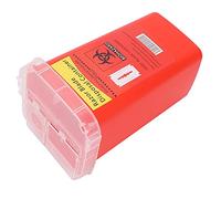 HUSHUI Blade Disposal Case Safe Plastic Waste Storage Box for Home Hair Salons 1 Unit (Red)