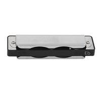 HUSHUI Blues Harmonica with Beautiful Sound for Beginners and Professionals in Eb Key, 10-Hole Mouthorgan, ABS Resin, Available in Black/White/Orange/Blue (Black)