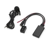 HUSHUI Bluetooth 5.0 AUX Cable Adapter with Microphone for Car Audio Streaming and Hands-Free Calling in Z4 E85 E39 E60 E63, ABS Material
