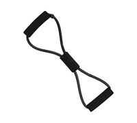 HUSHUI Body Exercise Resistance Band for Home Fitness, Multi-Functional Stretch Training Band for Muscle Sculpting and, Eco-Friendly TPE, Foam Handles, 1 Unit (Black)