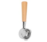 HUSHUI Bottomless Portafilter Detachable Handle Ultra Fine Filter for Coffee Enthusiasts Zinc Alloy Beech Wood 1 Piece