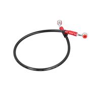 HUSHUI Brake Hose 23.6in Heat Insulation Pipe Durable Motorcycle Accessory for Improved Braking Sensitivity - PVC Wrapped, Black, Universal Fit