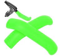 HUSHUI Brake Lever Protector, Durable Anti-Skid Silicone Handle Cover with Warmth for Mountain Road Bikes, 5 Pair, Red Black Blue Green (Green)