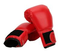 HUSHUI Breathable PU Leather Boxing Gloves for Kids, Comfortable Sparring Mitts for Training and Fitness, Perfect for Ages 3-10, 1 Pair in Red (Red)