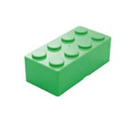 HUSHUI Building Block Shapes Plastic Space Box for Kids, Bright Colorful Storage Box, Superimposable and Durable, 16.7x8.3x6cm (Rectangle)
