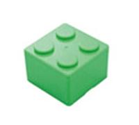 HUSHUI Building Block Shapes Plastic Space Box for Kids, Bright Colorful Storage Box, Superimposable and Durable, 16.7x8.3x6cm (Square)