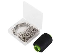 HUSHUI C Curved Needles T Pins Set Sewing Tools for Hand-Made Leather Craft Various Projects 20 Needles 50 Pins
