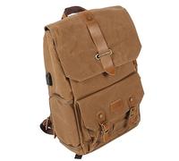 HUSHUI Camera Backpack, Large Capacity Check Fabric Photography Backpack with USB Charging Port and Adjustable Shoulder Straps, for DSLR Mirrorless Camera and 15 Inch Laptop